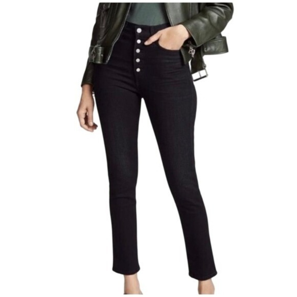 Citizens of Humanity Olivia High Rise Slim Ankle Jeans Black Button Fly 26‎